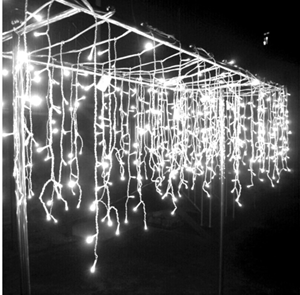 Instalatie tip franjuri, 5 m Alb Rece