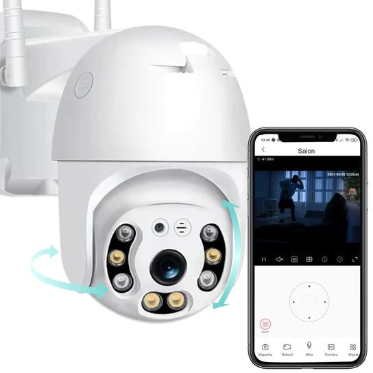 Set 2 camere supraveghere WiFi Full HD 1080P, rotire 360, vedere nocturna si 2 carduri 32GB