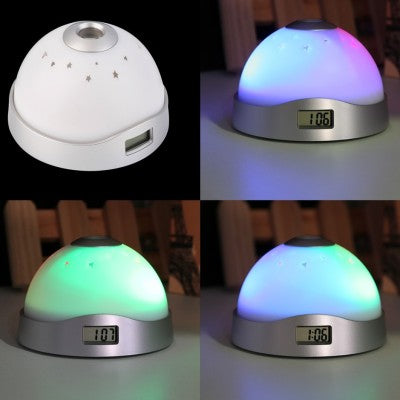 Ceas cu proiectie de stele, joc de lumini si culori