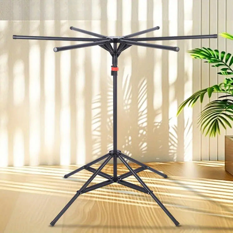 Uscator de rufe pliabil tip trepied, cu 6 brate rotative, 150 cm
