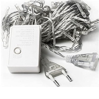 Instalatie LED tip franjuri 8m, de exterior, lumina alba calda