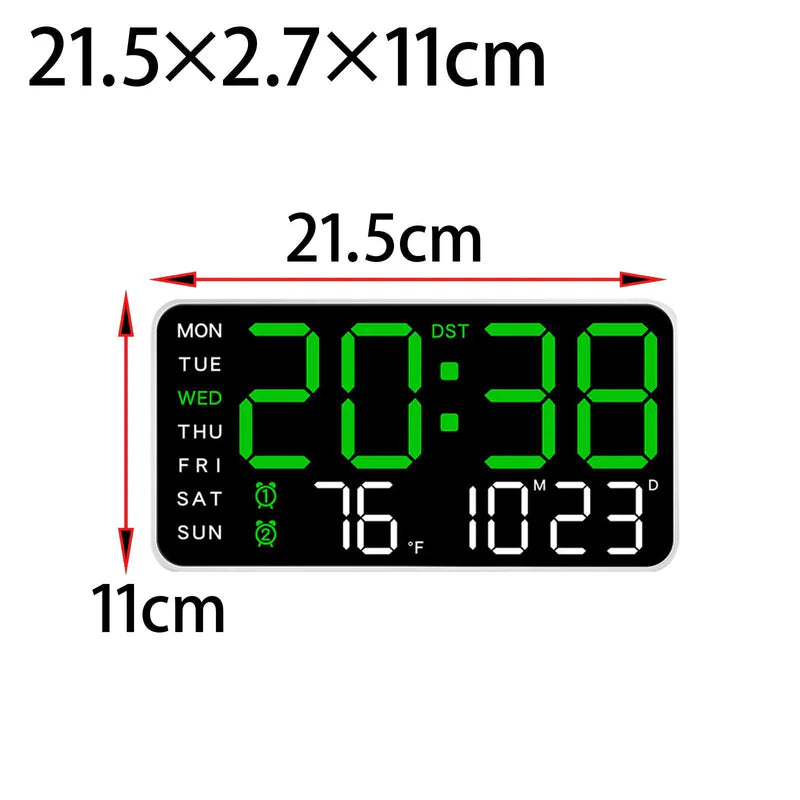 Ceas digital de perete, versatil, LED, cu alarma, calendar si termometru