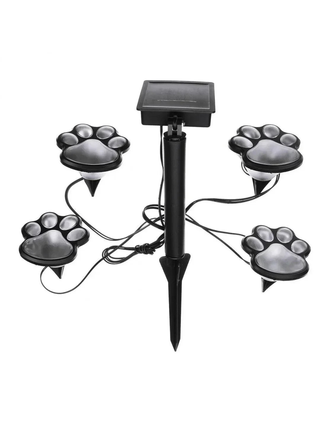 Set 8 Lampi Solare Led Tip Amprenta Labuta de Caine cu Infigere in Gazon