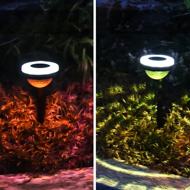 Set 4 x Lampa solara Smart RGB / Alb cald