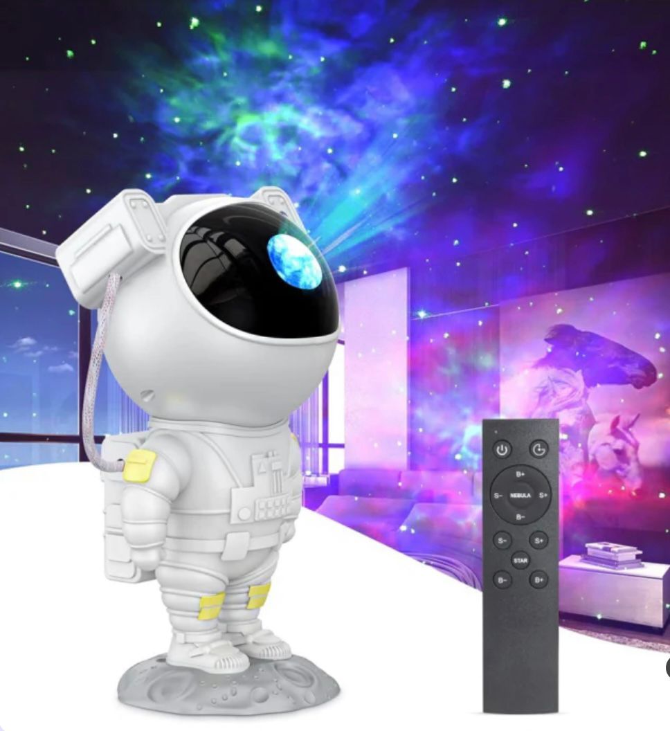 Lampa LED cu proiector ASTRONAUT, cer instelat, multicolor