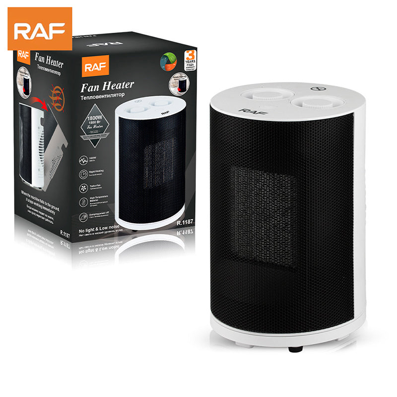 Aerotermă RAF R.1187 1800W, Încălzitor electric confortabil, mini ventilator, culoare albă, încălzitor premium pentru cameră