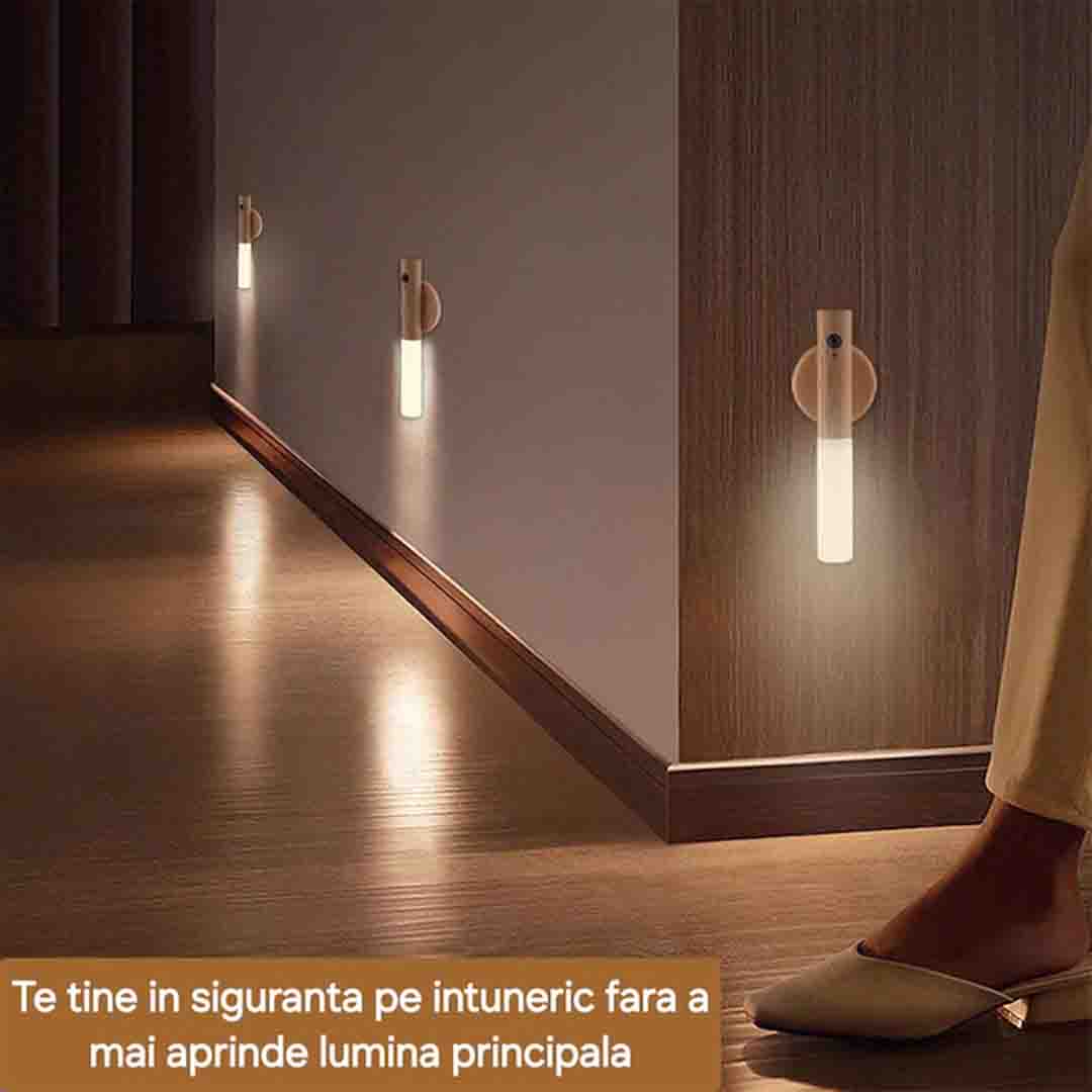 Pachet 2x Lampa de Veghe Inteligenta, Casa, Senzor de Miscare, Prindere Magnet, Lumina Calda