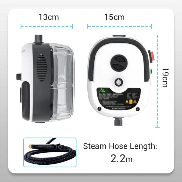 Aparat de curățat cu abur sub presiune, 4 accesorii incluse, 2500W putere