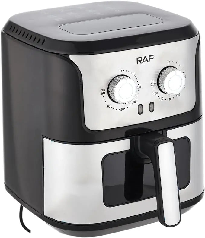 Air Fryer RAF-5329 - Friteuză cu aer cald, fără ulei, 6.8L, 1600W, Finisaj metalic