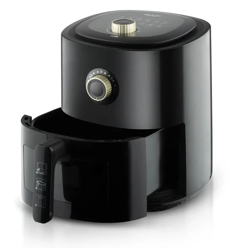 Air Fryer RAF-5332B - Friteuză cu Aer Cald, Capacitate 6L, 2400W, Negru