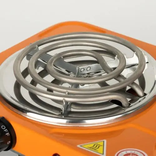 Aragaz Electric RAF R.8011B, 2000W, control temperatura și protecție la supraincalzire, 2 Plite 1000W + 1000W