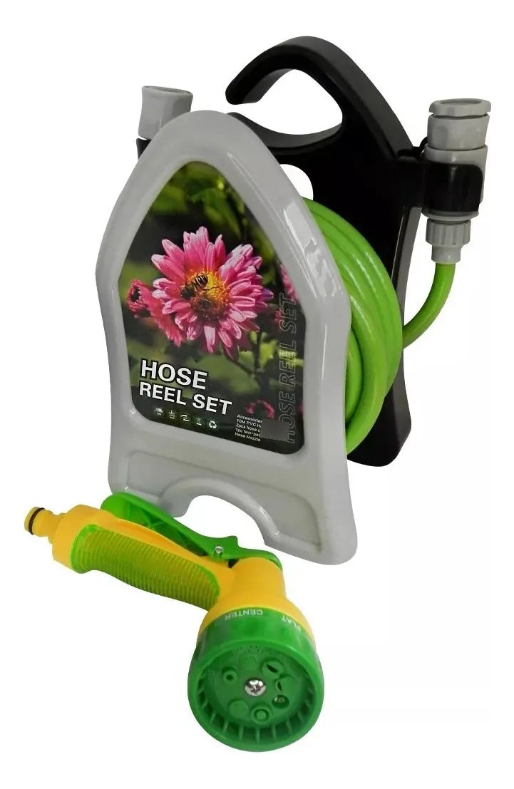 Set furtun extensibil 10 metri cu tambur și pistol multifuncțional