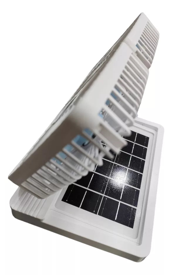 Ventilator Portabil de Masă Dublu Solar Alb USB