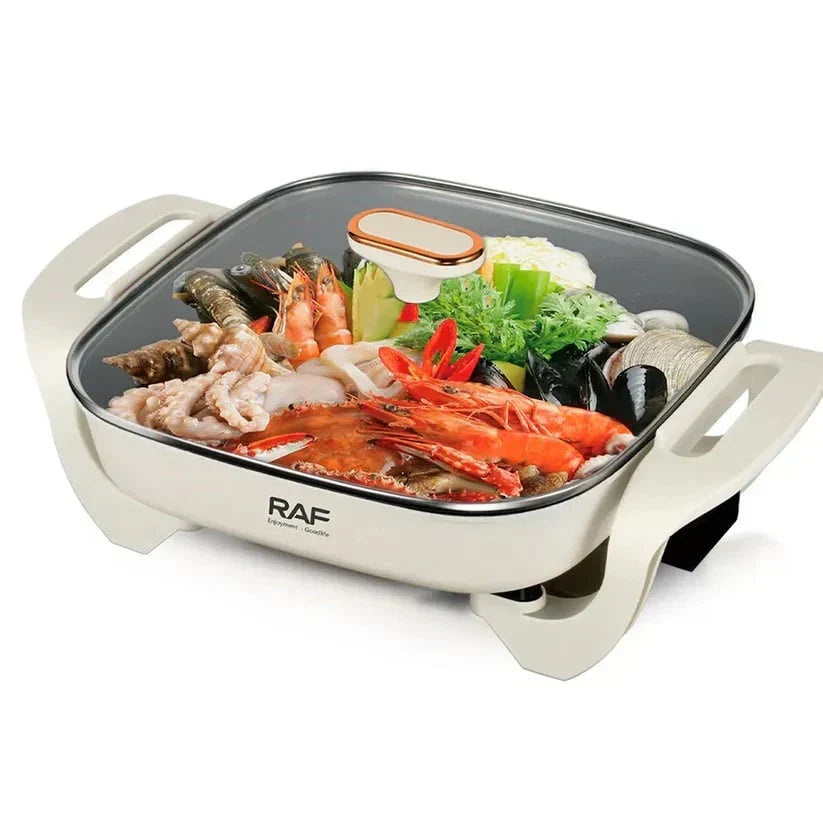 Tigaie electrica multifunctionala, RAF R5400, 1200W, capacitate 5L, 43x30x13cm