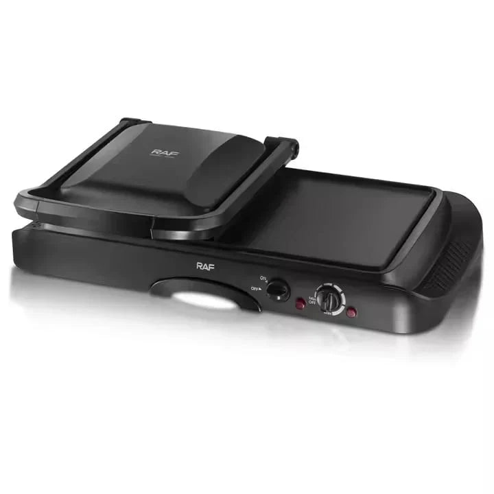 Grill Electric 2 în 1, RAF R2695, 1600W, Grill și Dublu Grill, Material Antiaderent, 49x22x36 cm