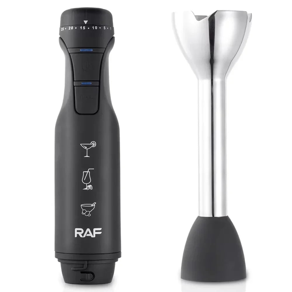 Blender Vertical de Mână, RAF R780, 1500W, 12000 RPM, 4 Lame din Oțel Inoxidabil, 42x6 cm