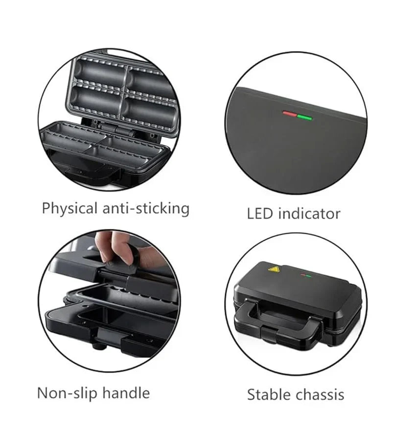 Aparat Electric pentru 4 Rulouri cu Cârnați sau Plăcinte Umplute, RAF R529, 800W