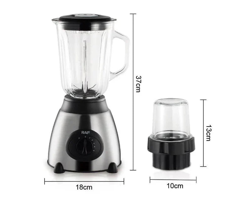 Blender RAF 367 pentru fructe si legume, macinat cafea, 450 W, 6 lame, 1.5 l
