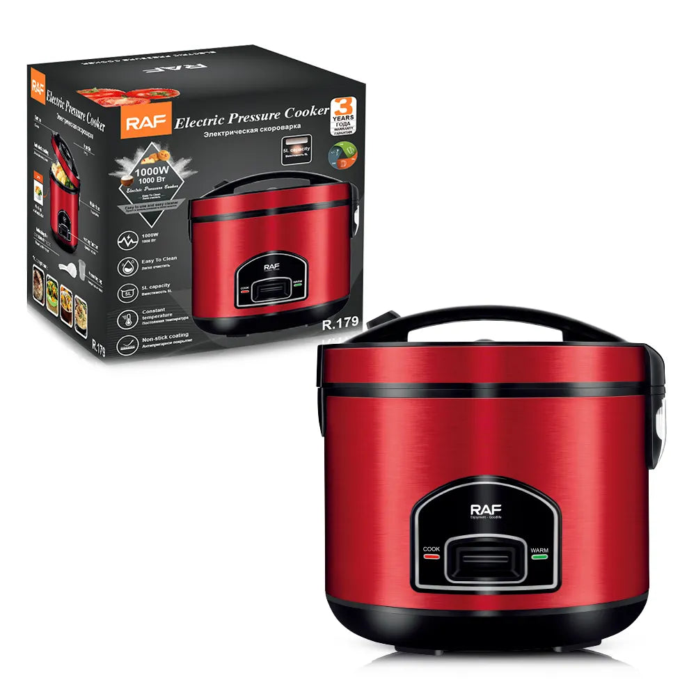 Oala electrica pentru gatit cu aburi, rice cooker, RAF R179, 1000 W, capacitate 5 L, 26x27 cm