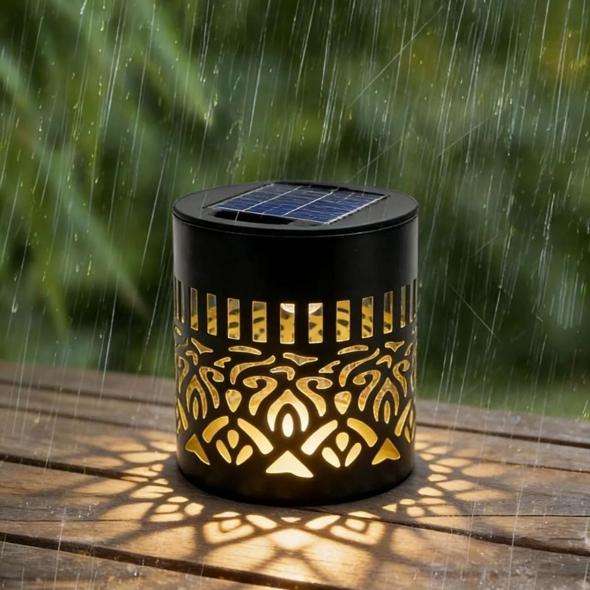 Set 3 Lămpi Solare de Perete cu Efect Mandala, Aprindere Automată, Rezistente la Intemperii
