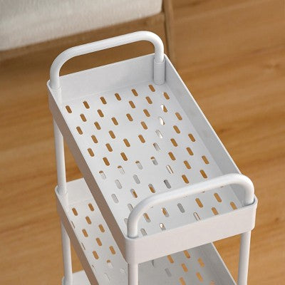 Suport depozitare, cu 4 rafturi si roti, pentru baie sau bucatarie