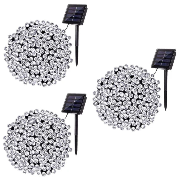 Set 3 x Instalatie solara 100 LED - diferite culori