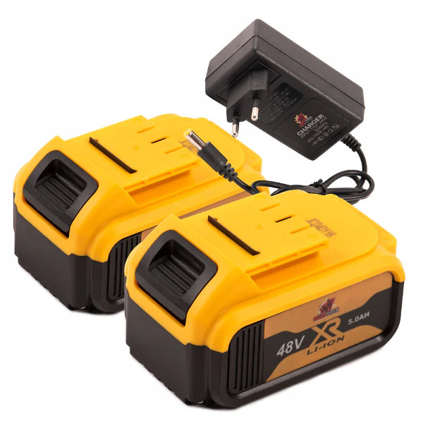 Set 2 in 1 bormasina si cheie de impact Royal Kraft, 2 acumulatori 48V 5Ah, valiza transport