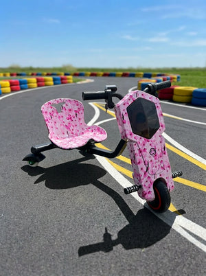 Tricicletă electrică drift Premium pentru copii, 350W + cască si echipament complet de protecție CADOU