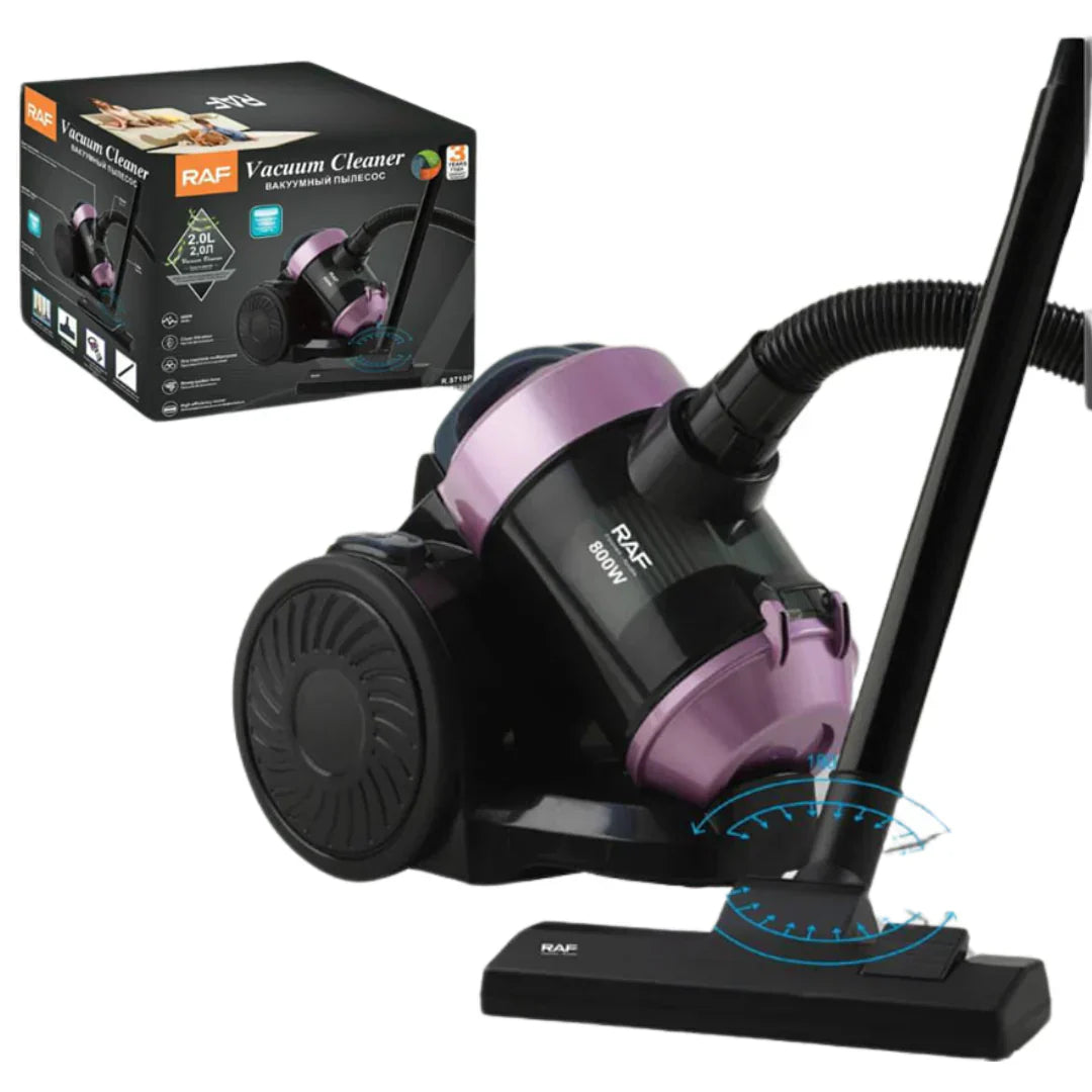 Aspirator fara sac, RAF R8710P, 800W, cu cablu, capacitate colectare 2L, cu 3 accesorii