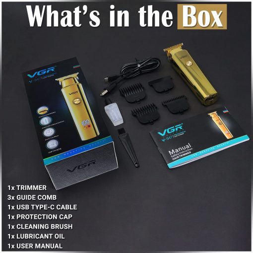 Masina de tuns profesionala, pentru barbati, V-947, fara fir, functie trimmer