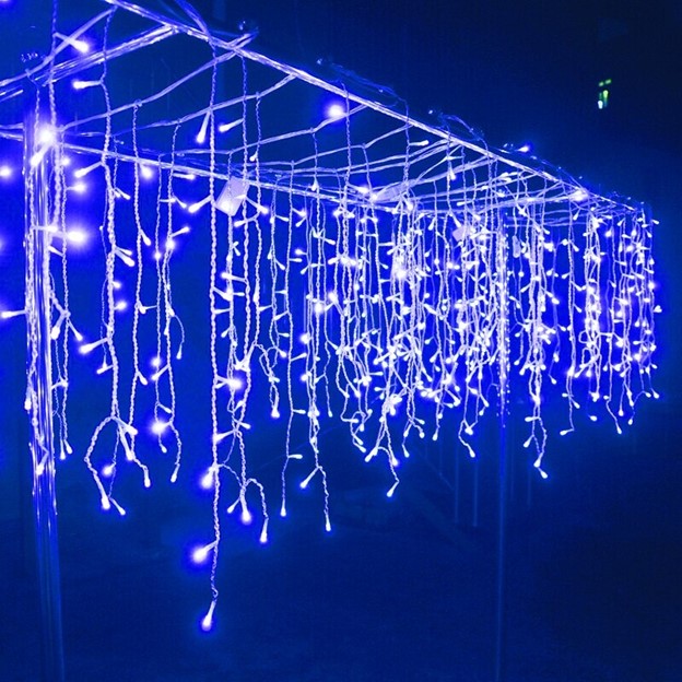 Instalatie tip franjuri, 5 m Albastru