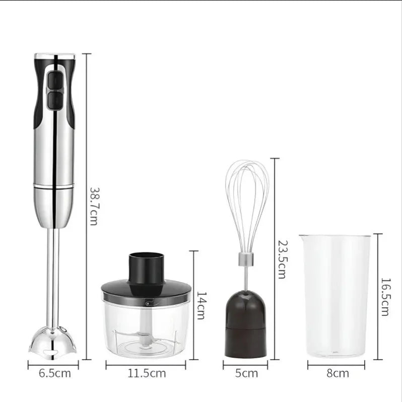 Blender RAF R3006, 1600W, recipient de 500ml, vas de 600ml si tel, 2 viteze, 38.7cm, negru-argintiu