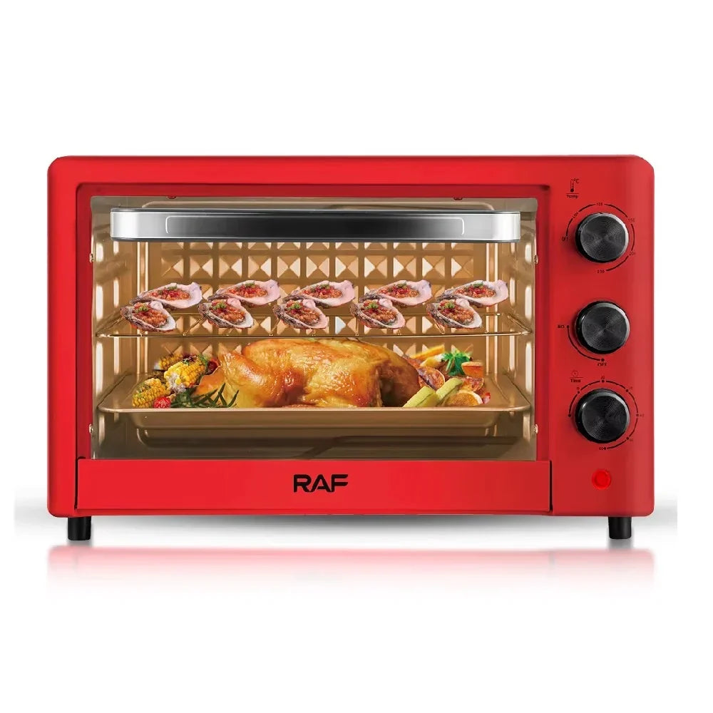 Cuptor electric, RAF R5306R, 1200W, capacitate 24L, 42x25x28cm, rosu