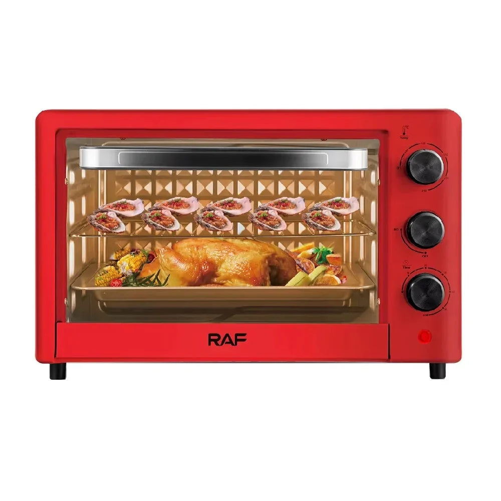 Cuptor electric, RAF R5306R, 1200W, capacitate 24L, 42x25x28cm, rosu