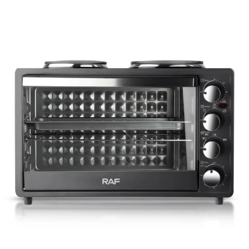 Cuptor si plita electrice cu 2 suprafete, RAF R5310S, 1500W+1600W, capacitate 40L, 50x32cm, negru