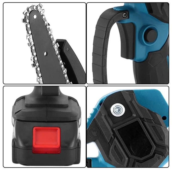 Pachet promotional unelte: Trusa Bormasina cu 2 Acumulatori 36V 5Ah, Autofiletanta cu Percutie cu 30 de accesorii + Mini drujba cu lant, fara fir, lama 6 inch, portabil , cu 2 acumulatori + 2 lanturi