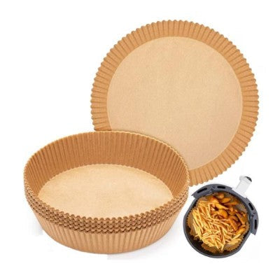Set 100 hartii de copt pentru friteuza, unica folosinta, 16x20x4.5 cm, Maro