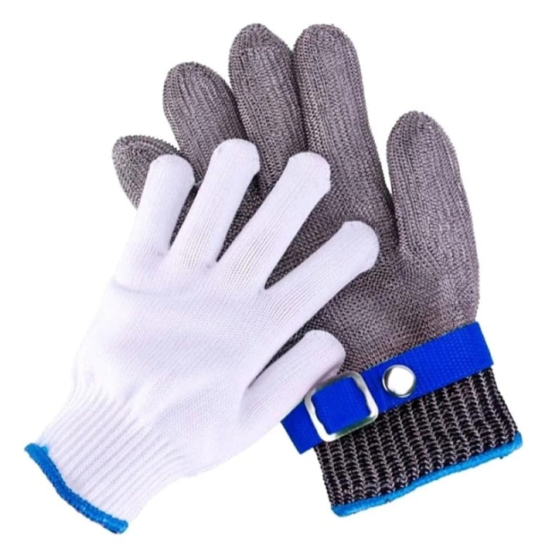 Pachet 1+1 CADOU Manusa anti-taiere macelarie din plasa otel inoxidabil