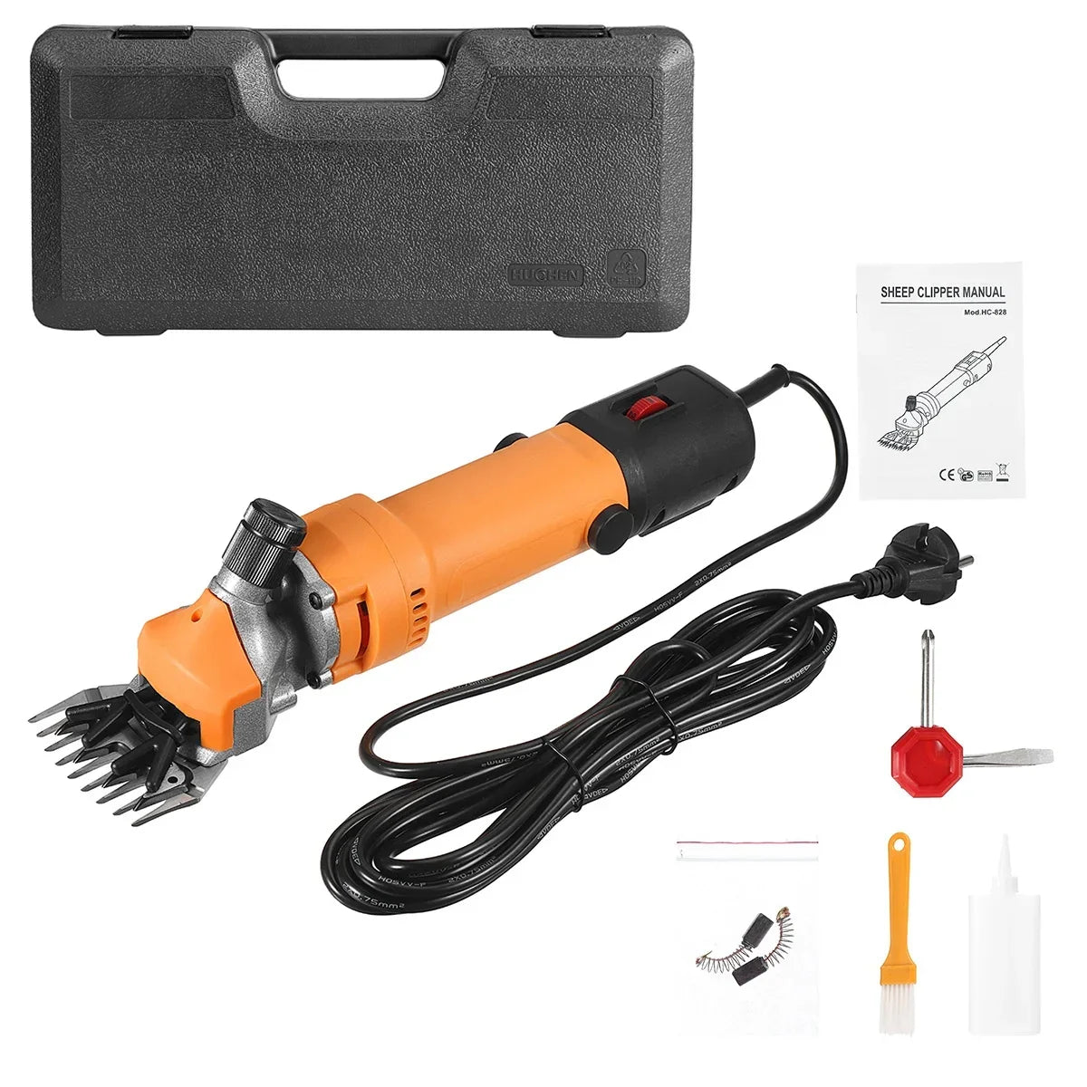 Masina profesionala de tuns oi 850W, 6 viteze, 2400 RPM, lama din otel
