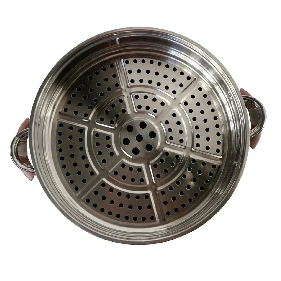 Oala electrica multifunctionala, Hoffmans HM-3031, 1500W, 32cm, sub presiune, material antiaderent, 5 trepte, roz-argintiu