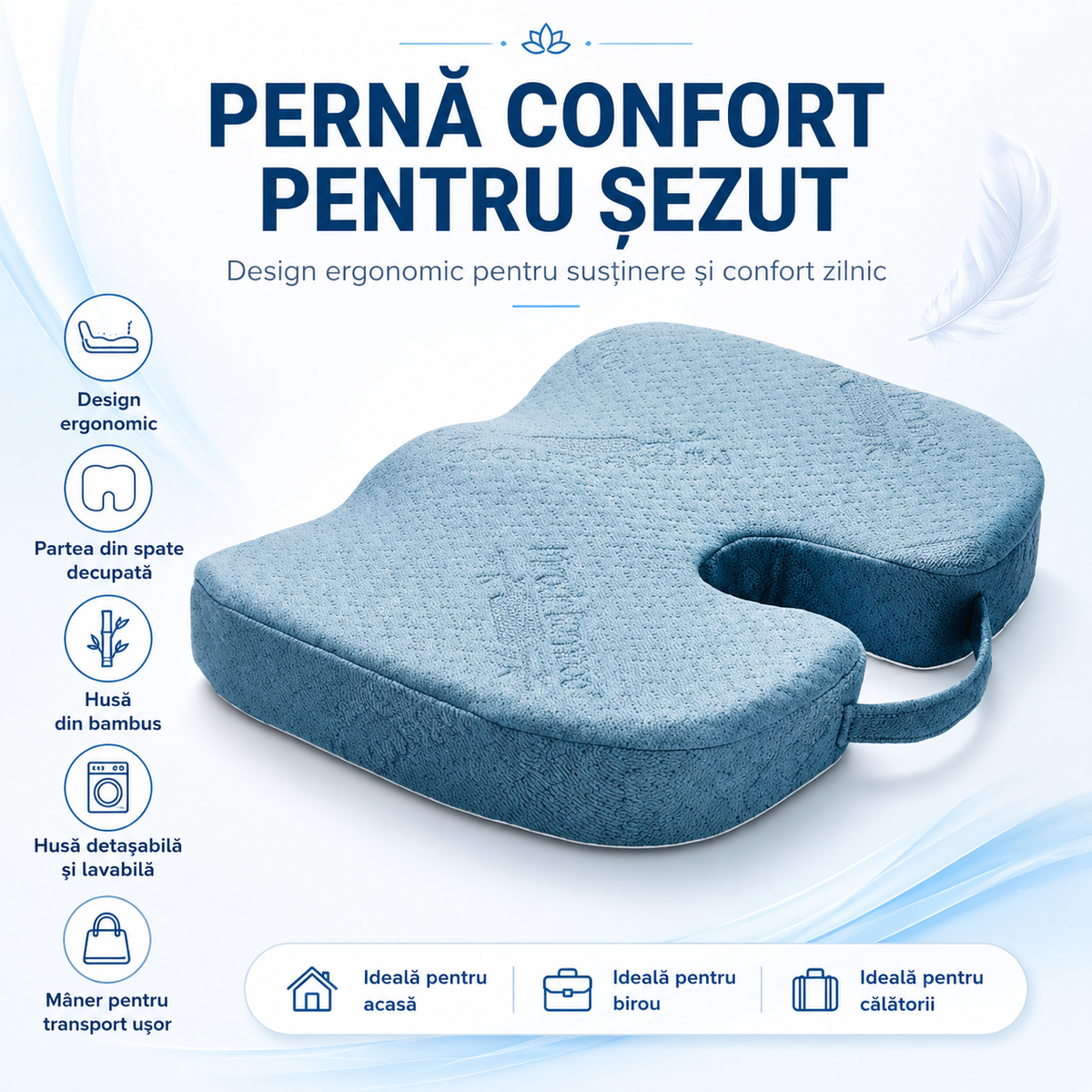 Perna confort pentru sezut Miracle Bamboo M14219