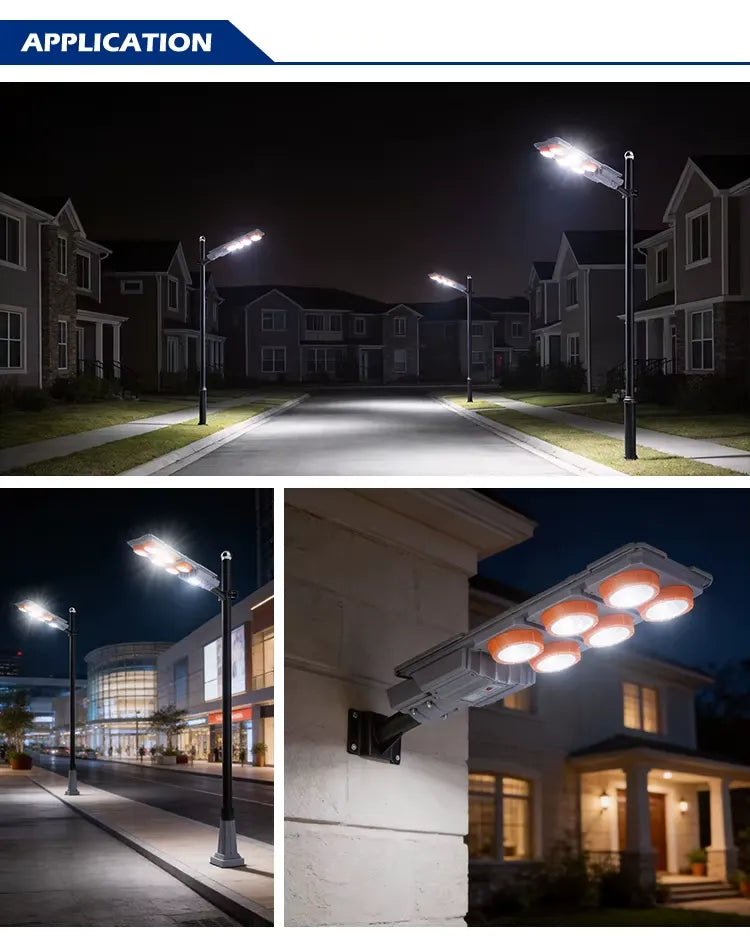 Proiector Solar LED Exterior cu Senzor, 400W / 600W, Lampa Solara Puternica pentru Curte, Gradina, Alei, Iluminat Exterior IP65