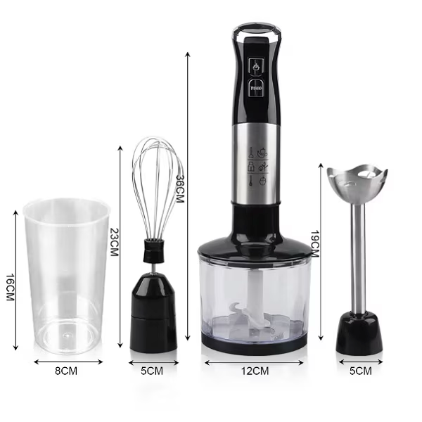 Blender tocator set 5 in 1, Hoffmans HM-8043, mixer, putere 800W, bol