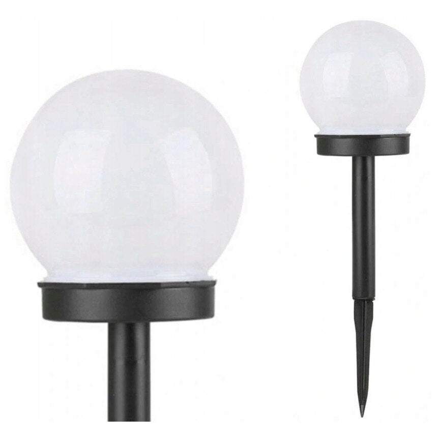 Set 12 x Lampa solara de gradina, 10cm, IP44, Nergu/Alb