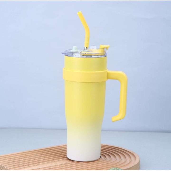 1+1 CADOU Cana termos cu pai, inox, diferite culori, 1200ml