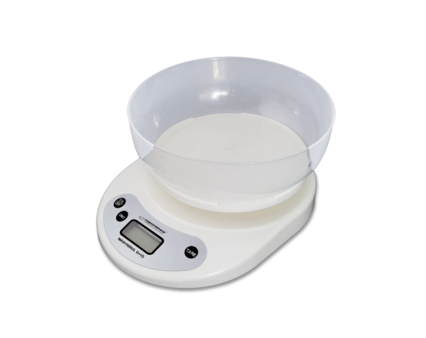 Cantar pentru bucatarie, Bol inclus, 5 Kg, Display LCD