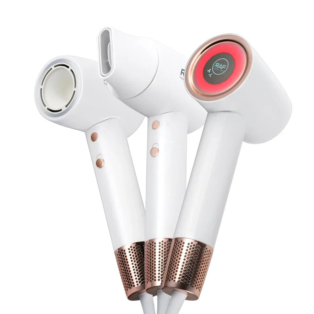 Uscator de par, RAF R423, 1600W, 33.5x16x8cm, 2 viteze si 3 trepte de temperatura, 1 cap magnetic, alb