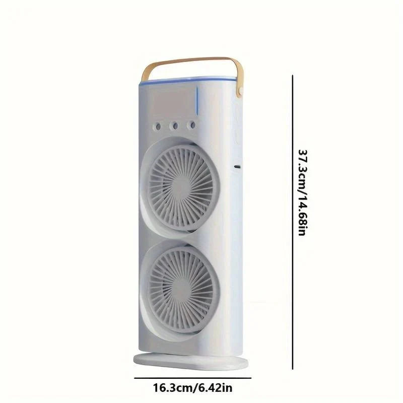Ventilator portabil de birou cu umidificare prin pulverizare
