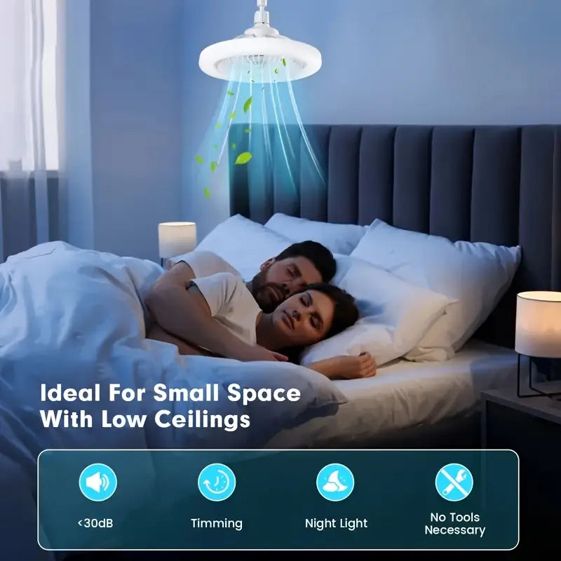 Ventilator de tavan silențios inteligent de înaltă calitate cu telecomandă și lumină LED