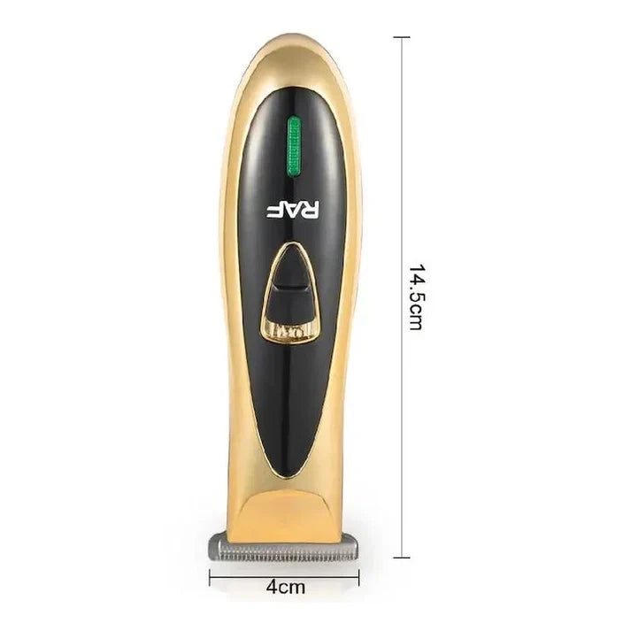 Aparat de tuns reincarcabil, RAF R4006, 3W, cu 3 distantiere, lame din otel, negru-auriu